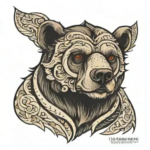 Face Bear Oldschool Black