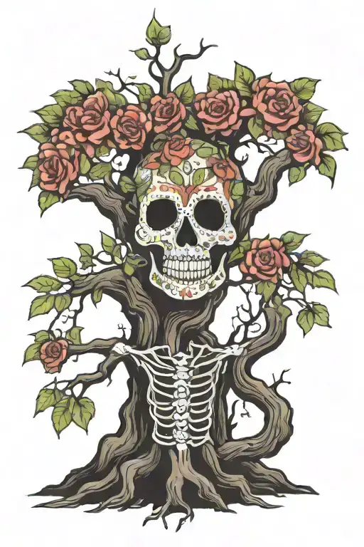 Day Of The Dead Tree With Creeping