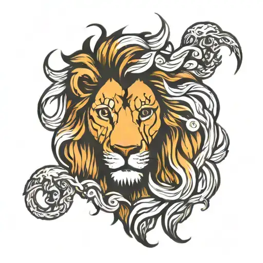 Lion With A Scar Hand