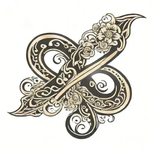 Infinity Symbol Whit Name And Date