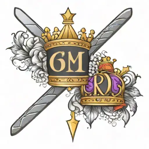 6 3 2010 In Roman Numerals With A Crown On Top