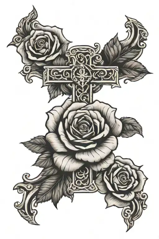 Cross And Rose
