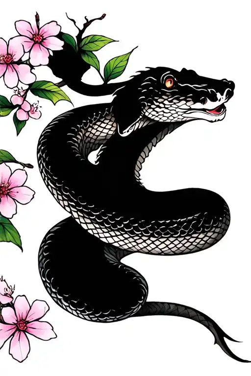 Snake Cherry Blossom Tree