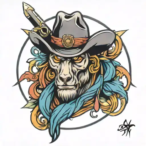 Strength Inspired Tattoo Wiht A Cowboy Theme