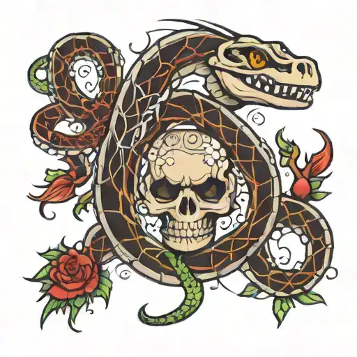 Half Skeleton Snake