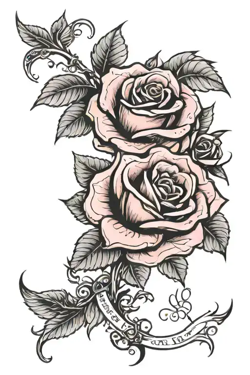 Rose And Words Written