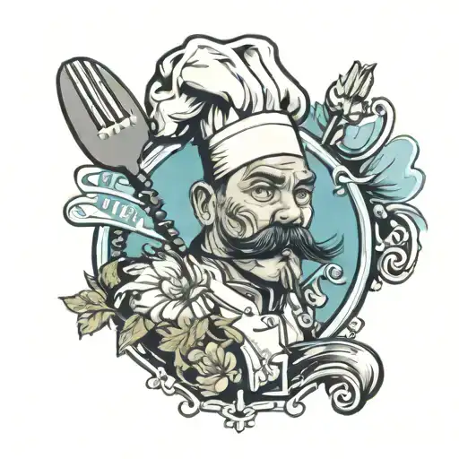 Chef Tattoo On Chef Including Letters Sip Sips