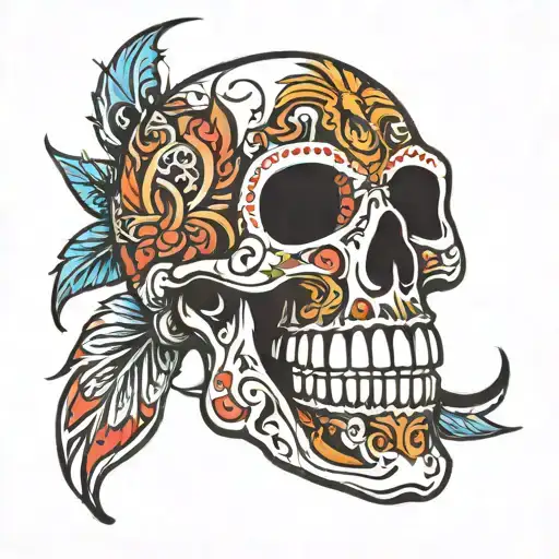Skull Tribal Patterns