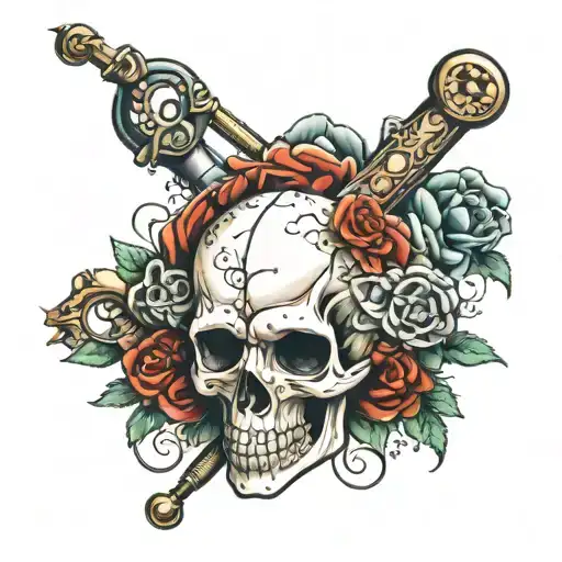 Medical Rod With Skull