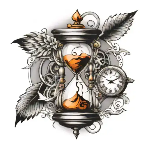 Hourglass And A Clock And A Stair Way To Heaven