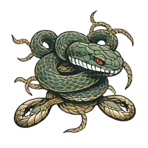 Snake And Climbing Rope