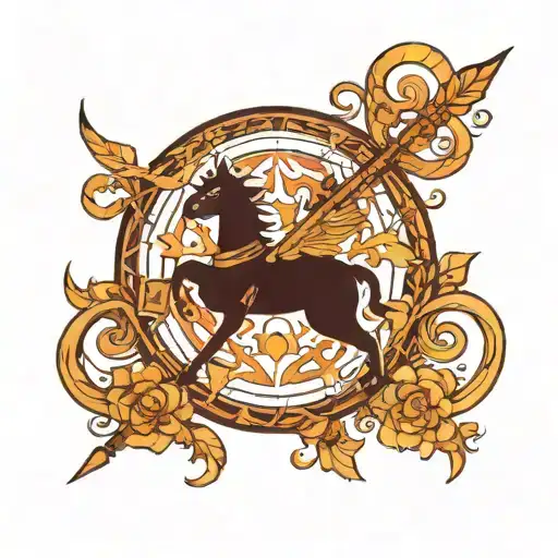 Sagittarius Zodiac Sign Surrounded