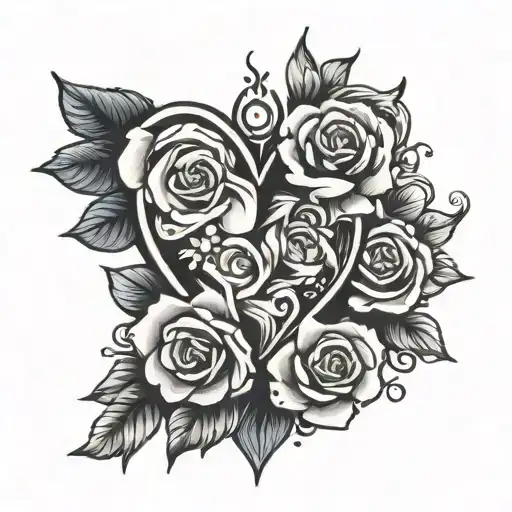 Heart And Roses Mom