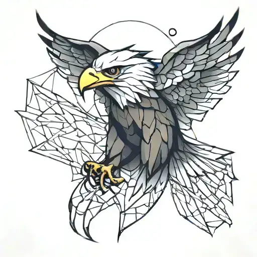 Eagle That's Half Low Poly