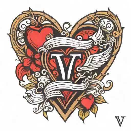 Broken Heart And Gj V Initial Near It