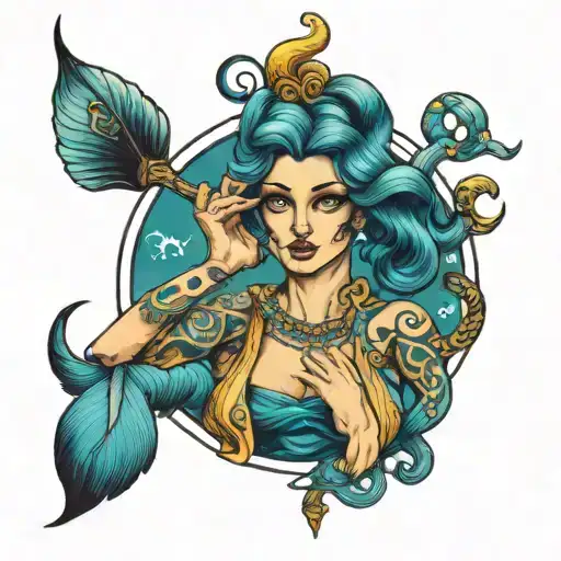 Woman With Aquarius Sign