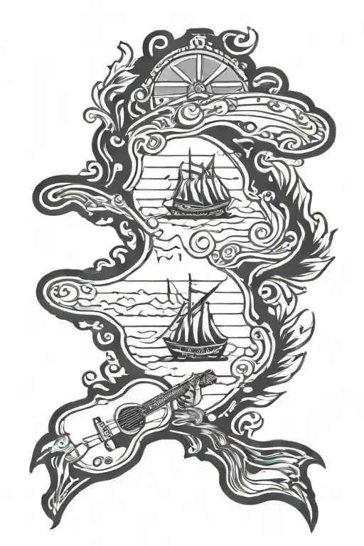 Newfoundland Flag And Roofing And Music Themed