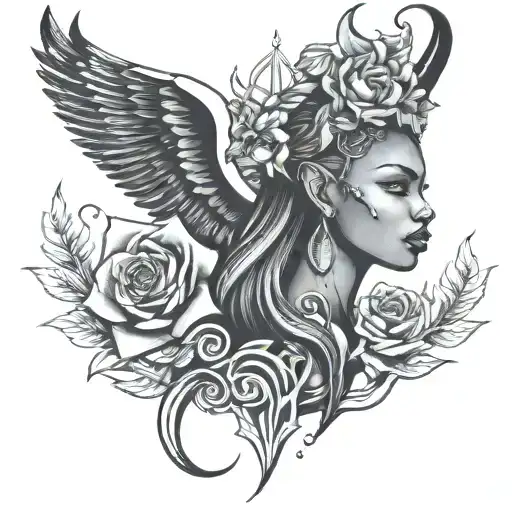 Upper Arm Tattoo That Symbolizes Power For A Black Woman