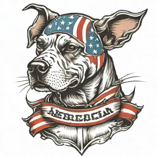 Dog American Flag Welder
