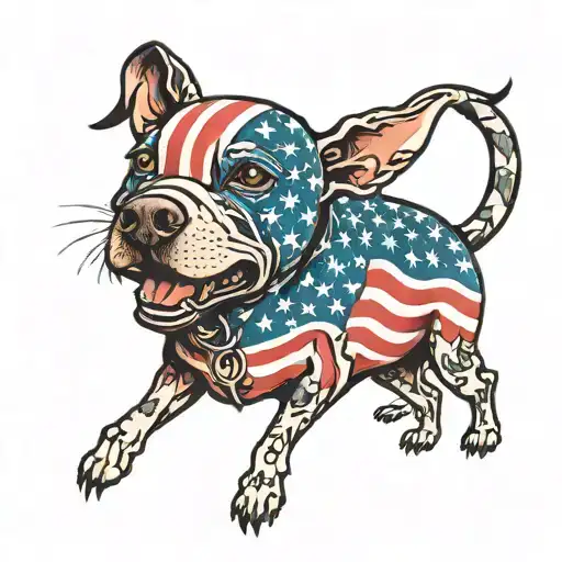 Dog American Flag Welding