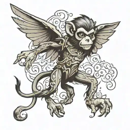 A Flying Monkey Like The Magic Of Oz