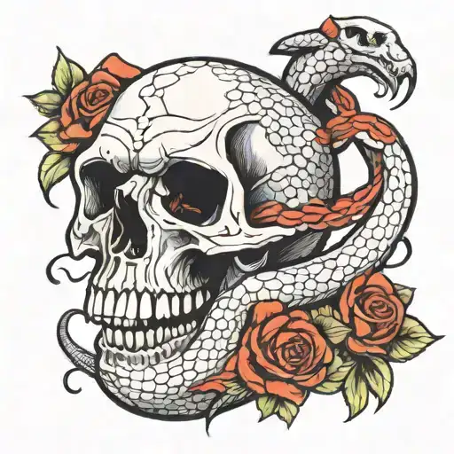 Snake And Skull