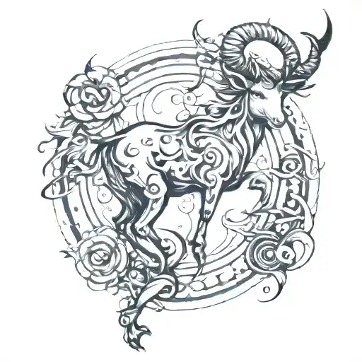 Capricorn And 4 Blood Groups And Abstraction