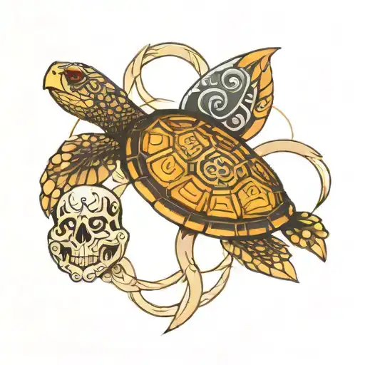 Turtle And Holy Cross Intertwined