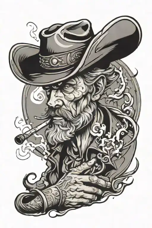 Cowboy Smoking