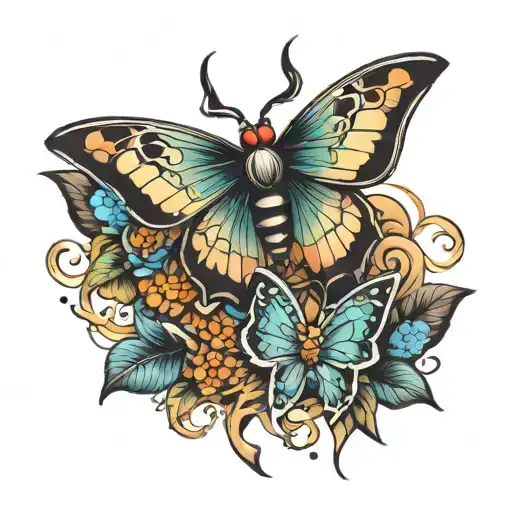 Spider And Butterfly