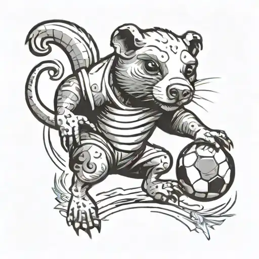 Mole Playing Soccer