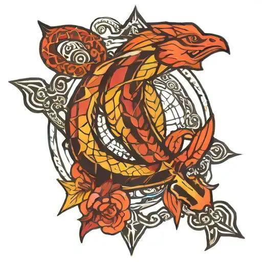 Sagittarius Arrow With Snake