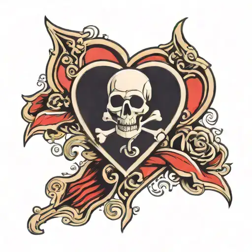 Spade Pirate Tattoo Ace Of Spades Heart