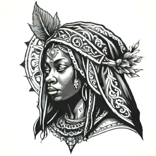 Black Virgin Mary African Warrior
