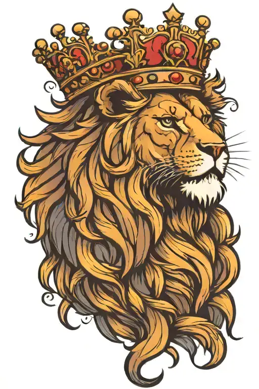 Lion Wearing A Crown