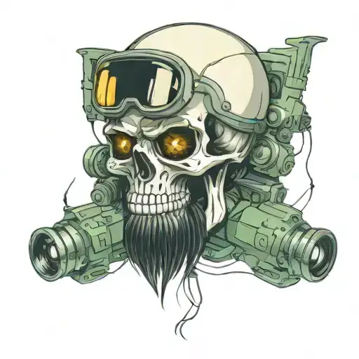 Skull Wearing Night Vision