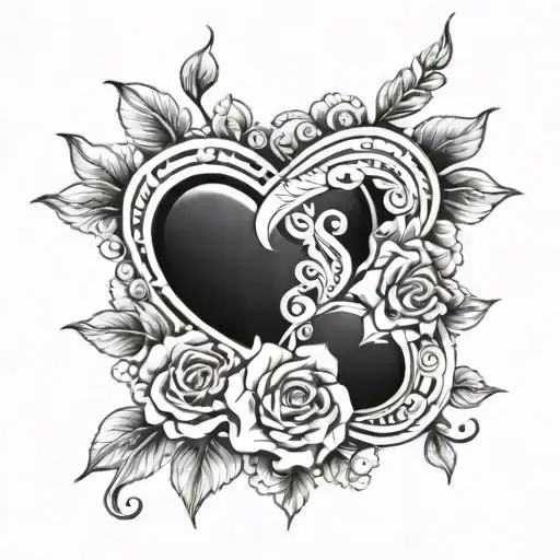 Remembrance Tattoo For Unborn Childs And 4 Hearts Symbolizing Love