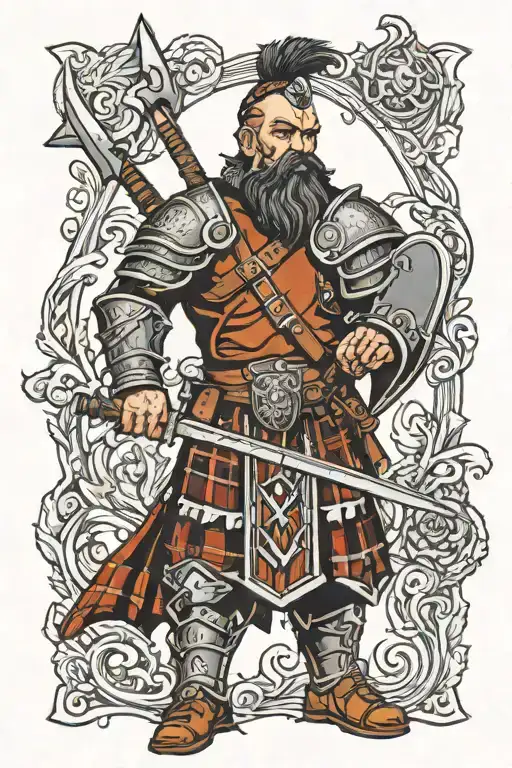 Scottish Warrior Holding