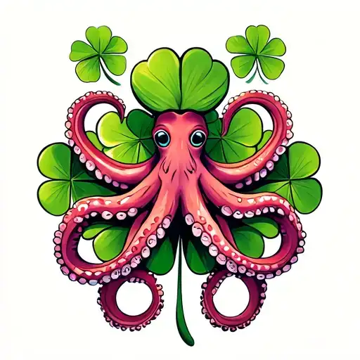 Octopus Four Leaf Clover