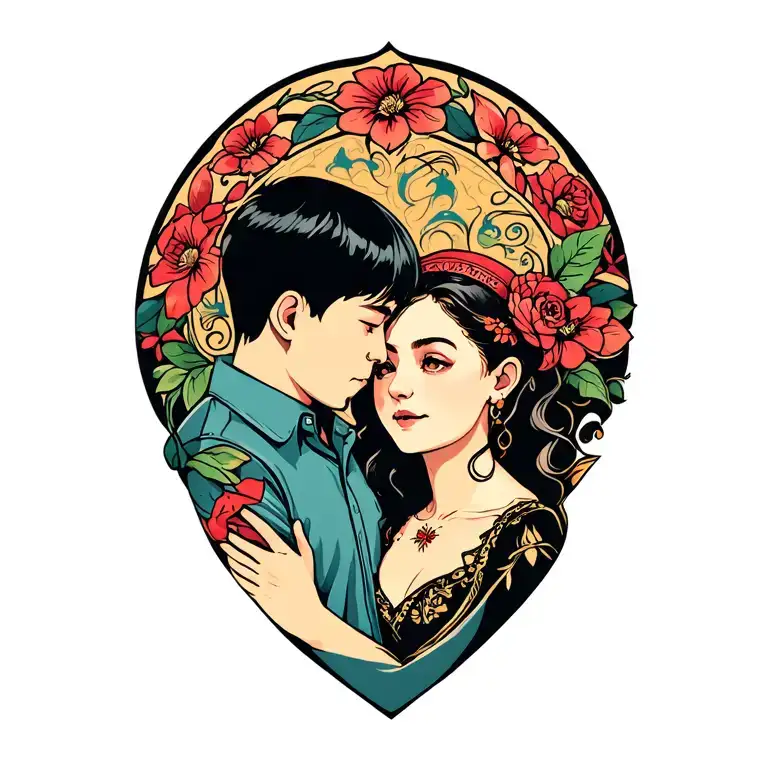 Father's Tattoo For 1 6 Year Old Boy And 1 10 Year Old Girl Child