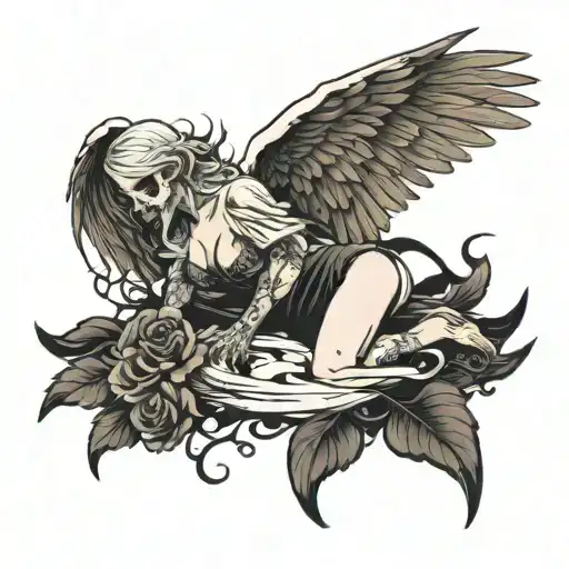 Fallen Angel In Black