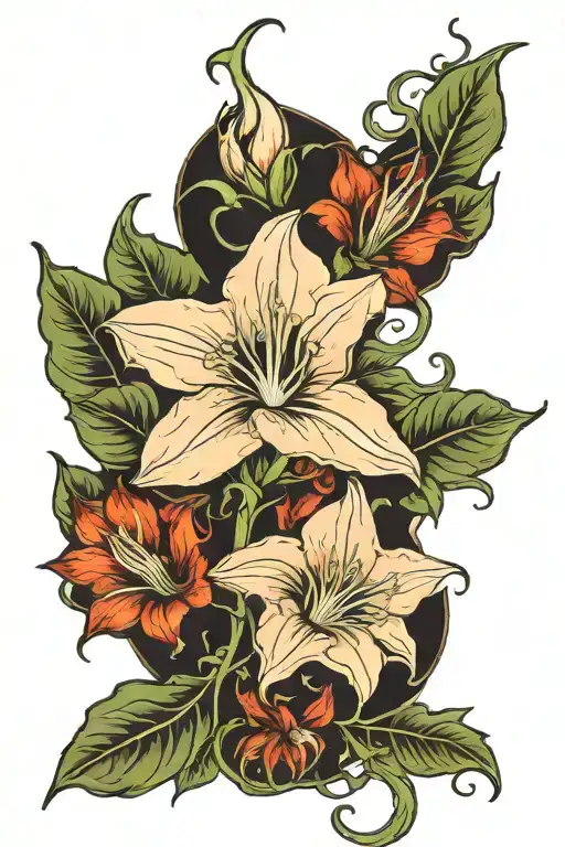 Long Thin Moonflower Vine