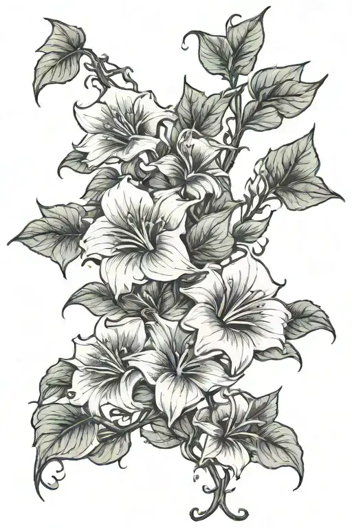 Long Thin Moonflower Vine