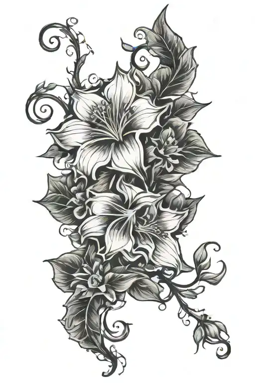 Long Thin Moonflower Vine