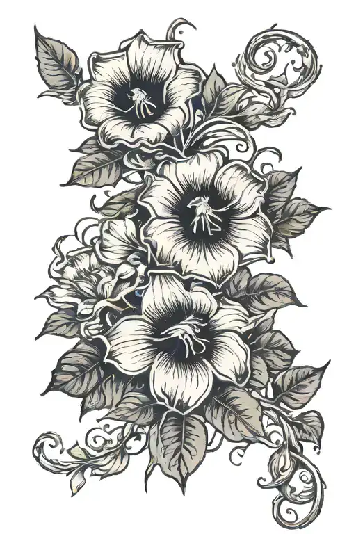 Long Thin Moonflower Vine