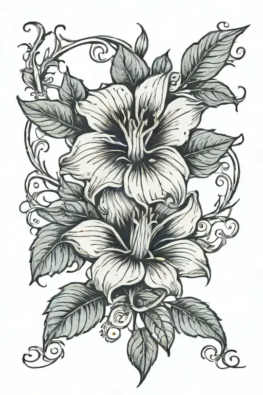 Long Thin Moonflower Vine