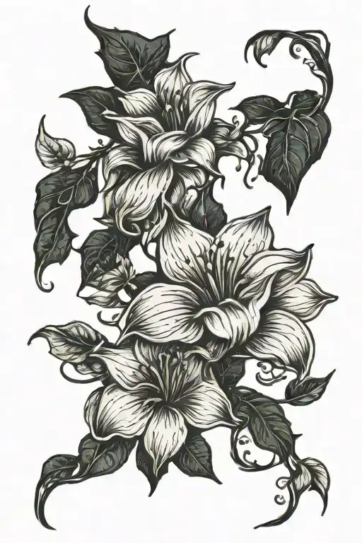 Long Thin Moonflower Vine