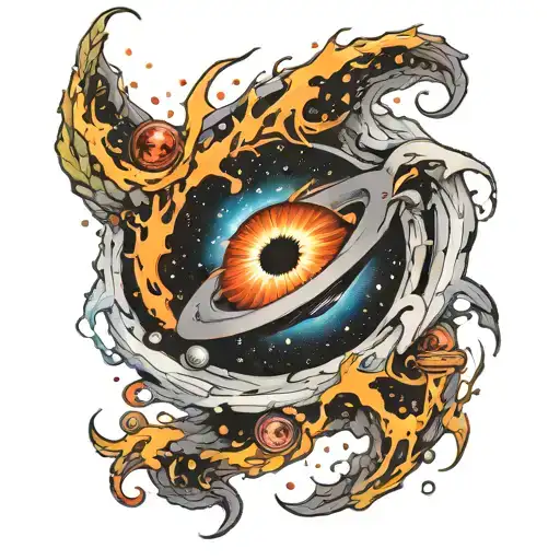 Black Hole Eating Galaxy