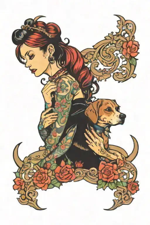 Roxanne & Dog Print
