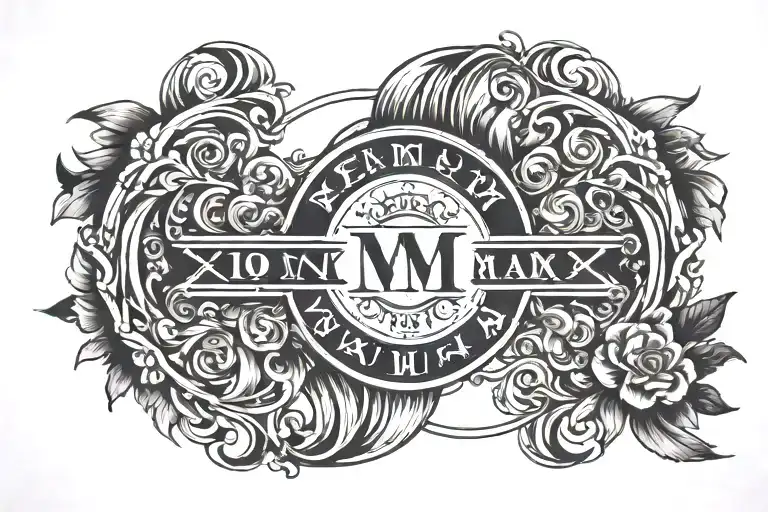 18 In Roman Numerals Surrounded